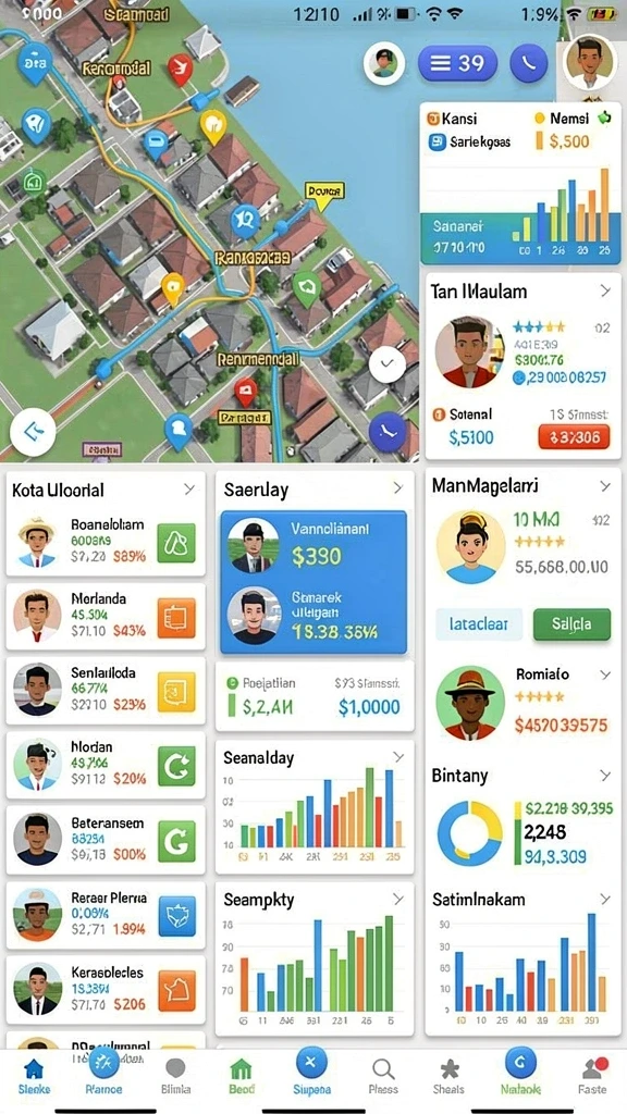 Salah satu misi menantang dengan karakter unik yang sedang bertarung.
