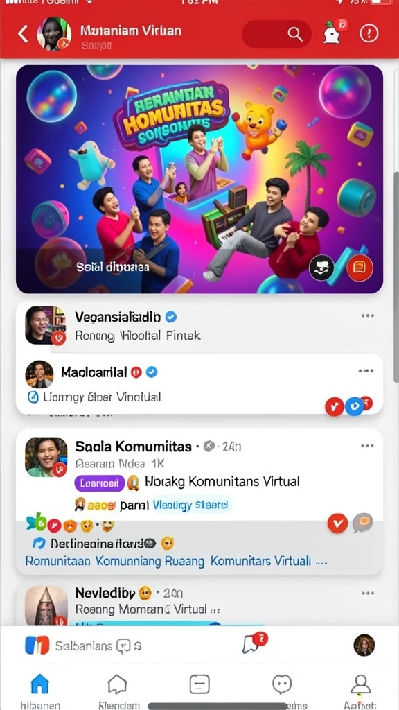 Komunitas aktif yang saling mendukung sesama pemain.