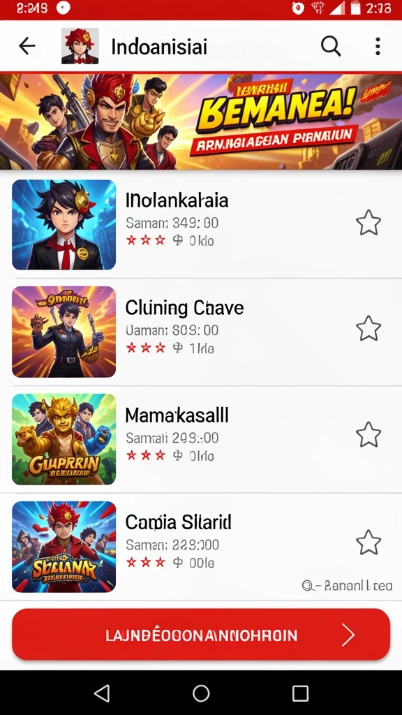 Tampilan awal game yang memukau dan intuitif.