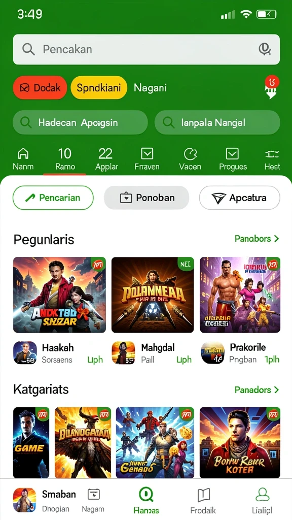 Berbagai pilihan permainan yang menghibur dan seru.