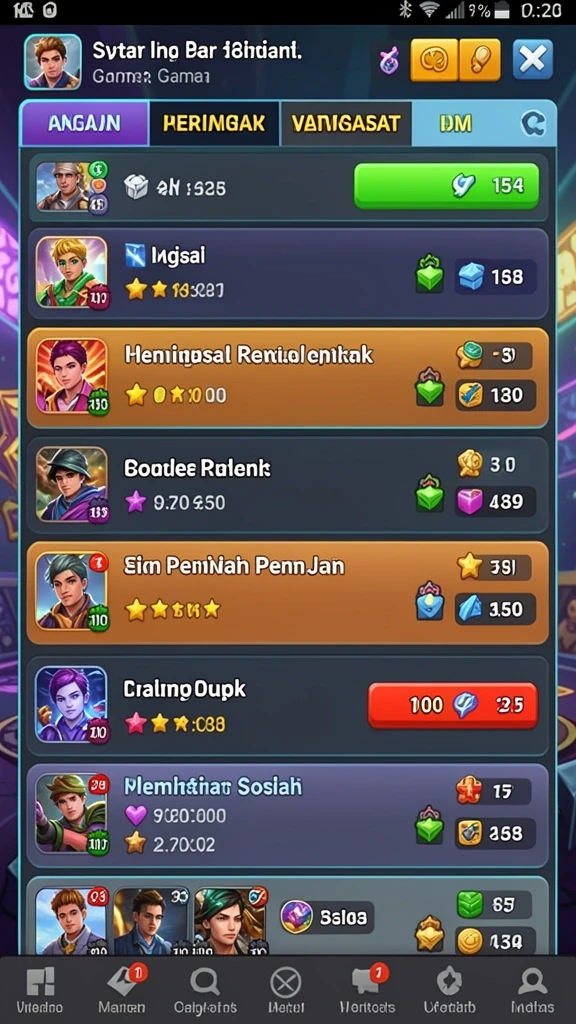 Tampilan antarmuka MEGAHOKI yang modern dan menarik.
