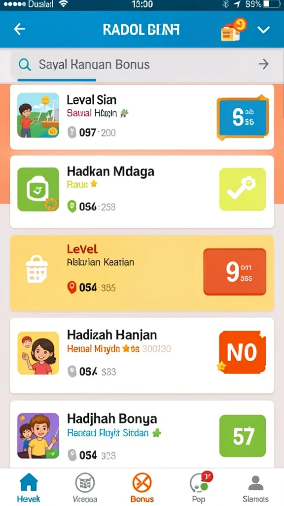 Tangkapan layar memperlihatkan interaksi pengguna dalam game.