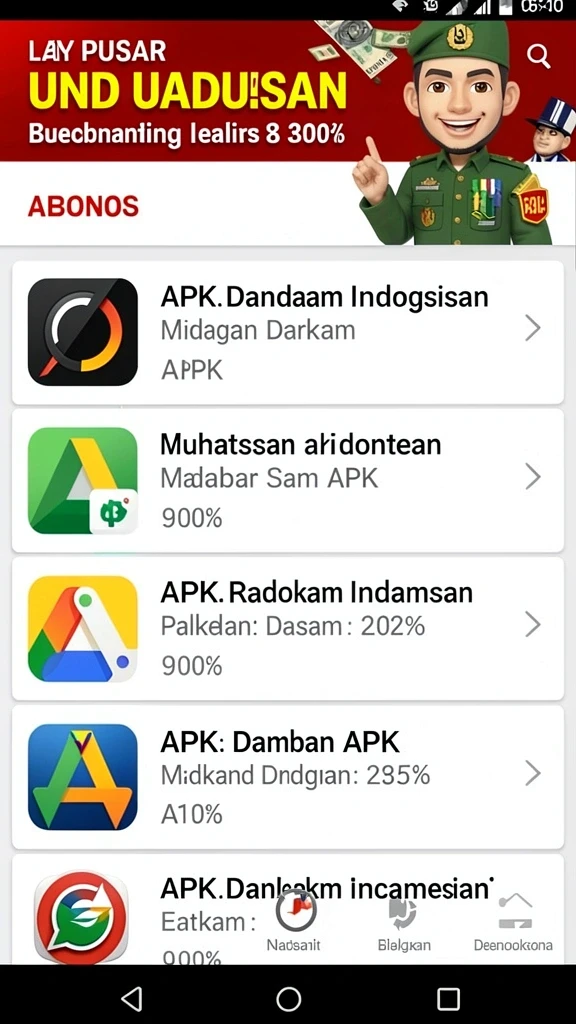 Tampilan awal permainan yang menarik dan penuh warna.