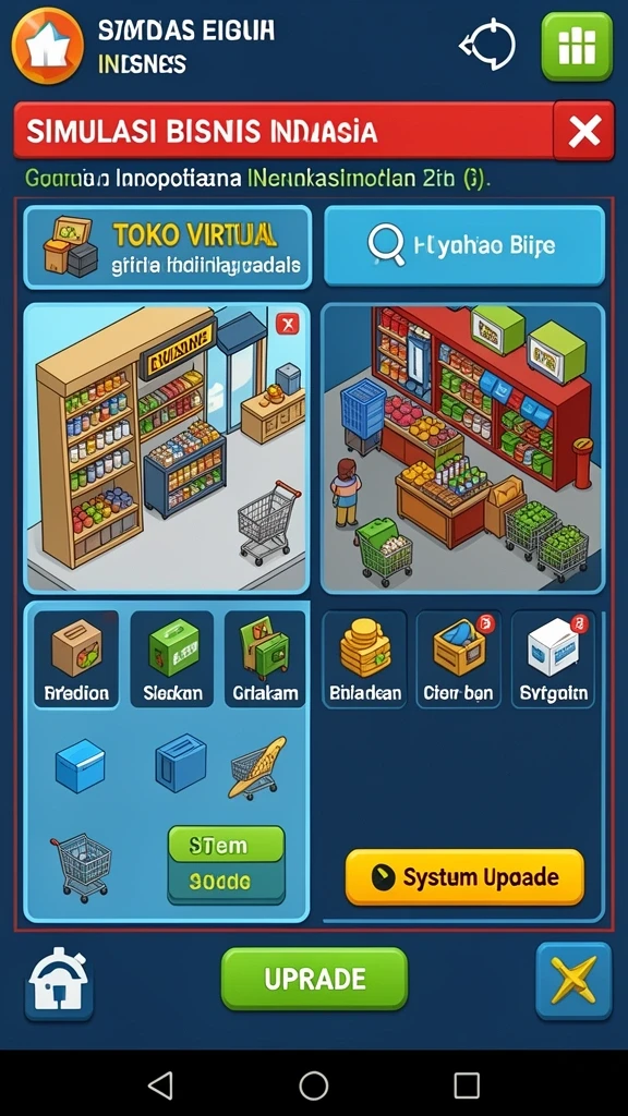 Gambaran level menantang yang kaya akan detail grafis.