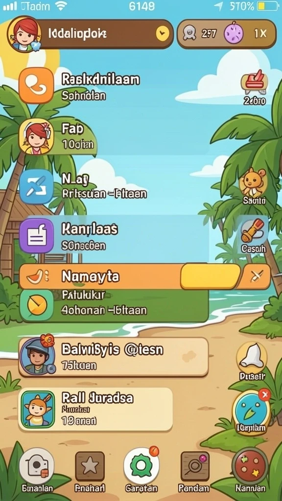 Tampilan menu utama WAKTOGEL yang menarik dan mudah dinavigasi.