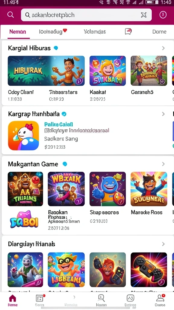 Screenshot menampilkan salah satu tema slot yang penuh warna.